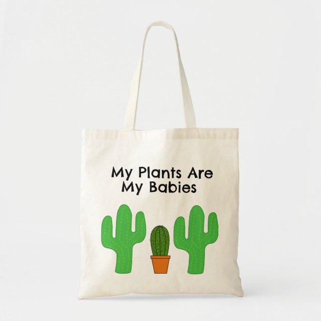 Bolso De Tela Mami Planta - Mis Plantas Son Mis Bebés (Frente)