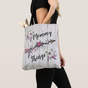 Bolso De Tela Mami Things, Feathers and Flowers Tote Bag