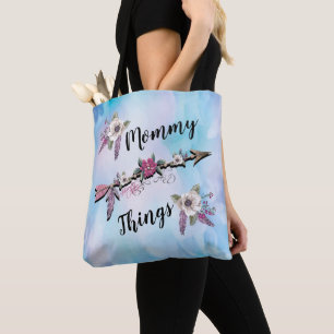 Bolso De Tela Mami Things, Feathers and Flowers Tote Bag