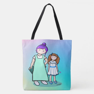 Bolso De Tela Mami y la hija tote bag