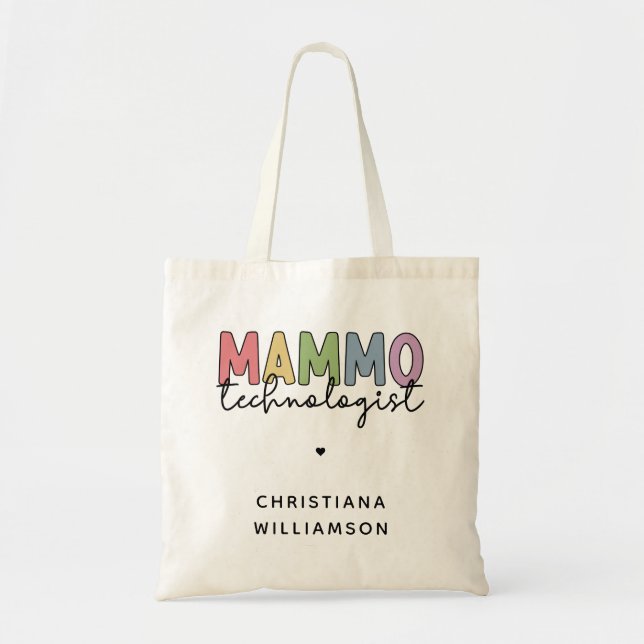 Bolso De Tela Mamografía tecnológica de mammo personalizado (Frente)