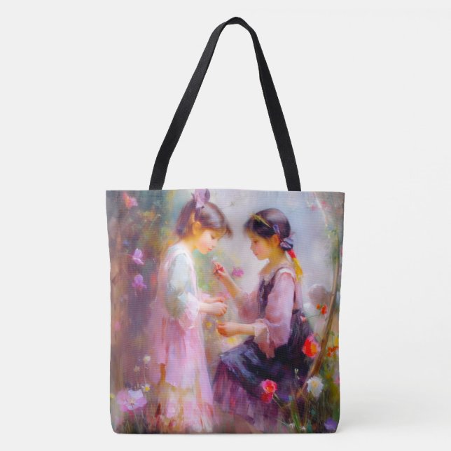 Bolso De Tela Mañana en un jardín (Anverso)