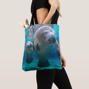Bolso De Tela Manatee de la mamá y del bebé (tres primaveras d