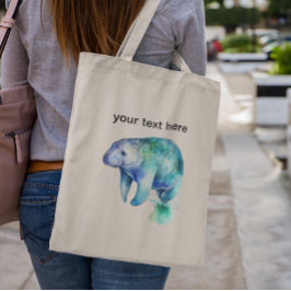 Bolso De Tela Manatee del Susurro Oceánico, personalizado
