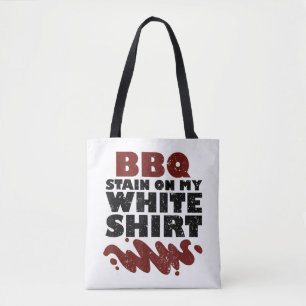Bolso De Tela Mancha de barbacoa en mi blanco