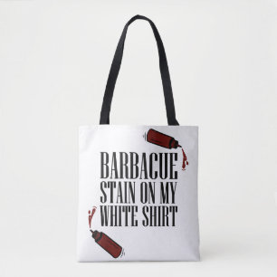 Bolso De Tela Mancha de barbacoa en mi blanco