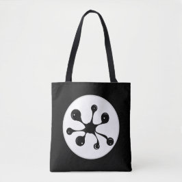 Bolso De Tela mancha de goo negro abstracto moderno
