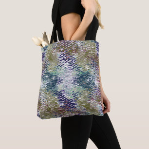 Bolso De Tela Manchas y manchas de pintura bajo vidrio martillad