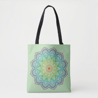 Bolso De Tela Mandala arcoiris