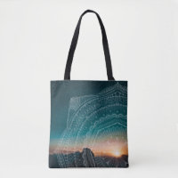 Mandala Art Sunset Blue Night Stars