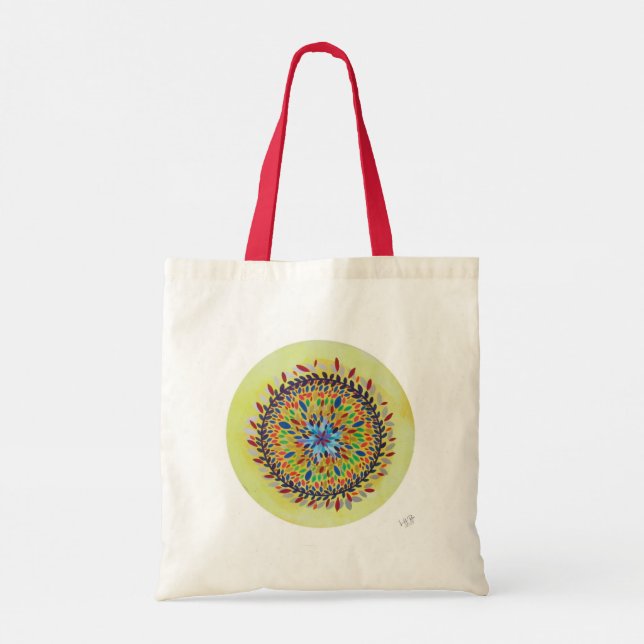 Bolso De Tela Mandala Áurea (Reverso)