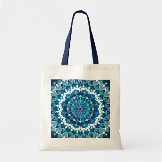 Bolso De Tela Mandala azul turquesa