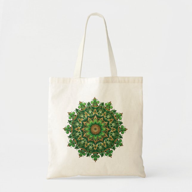 Bolso De Tela Mandala Clover (Frente)