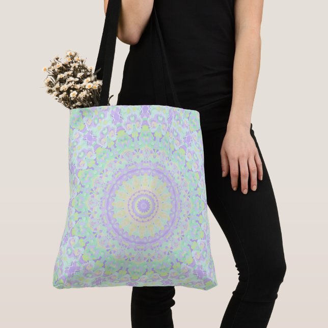 Bolso De Tela Mandala colorida (Detalle)