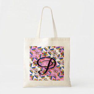 Bolso De Tela Mandalá de Arcoíris Monograma Orgullo - Geométrico