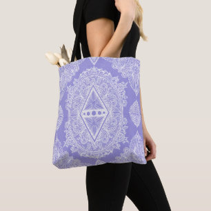 Bolso De Tela Mandala de Diamante Celeste
