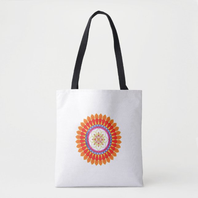 Bolso De Tela Mándala de euforia rítmica  (Anverso)