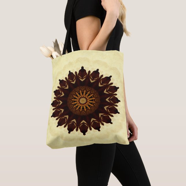 Bolso De Tela Mandala de la flor de otoño..... (Detalle)