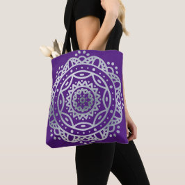 Bolso De Tela Mandala de plata