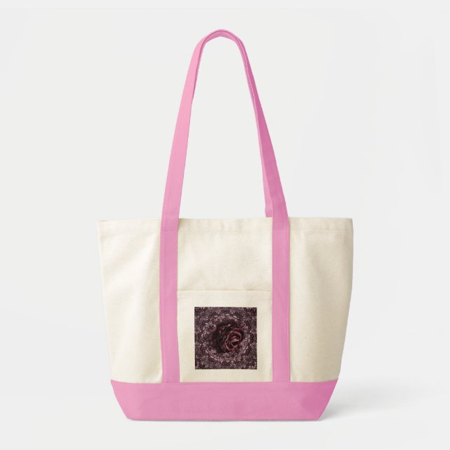 Bolso De Tela Mandala de rosa  (Frente)