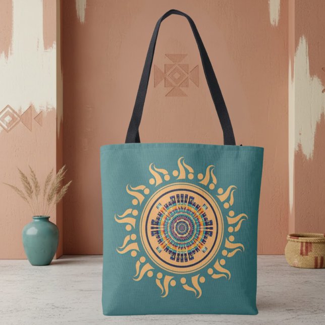 Bolso De Tela Mandala del Sol (Subido por el creador)