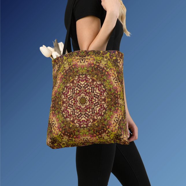 Bolso De Tela Mandala digital amarillo rojo y púrpura (Subido por el creador)