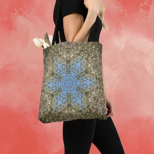 Bolso De Tela Mandala digital amarillo y azul (Subido por el creador)