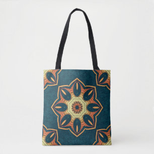Bolso De Tela Mandala étnica: patrón de cosecha ininterrumpida