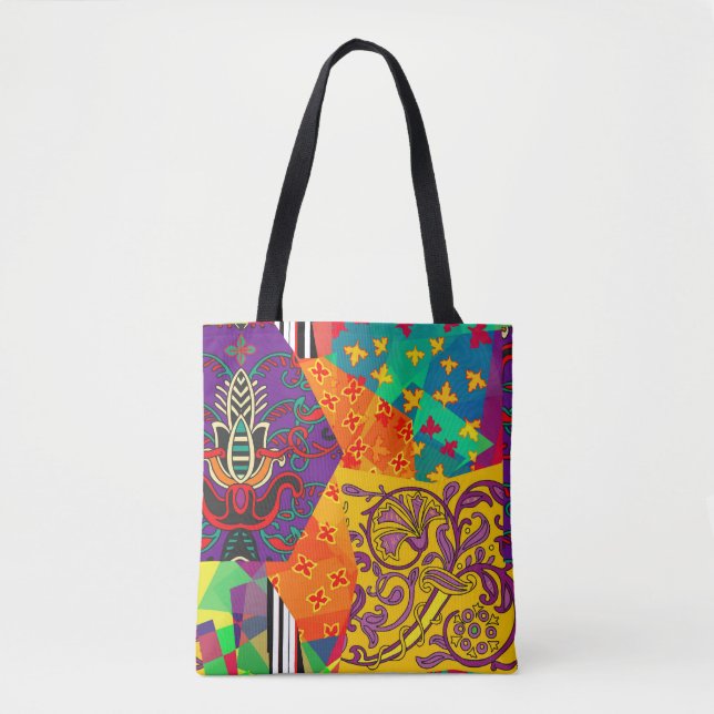 Bolso De Tela Mandala festiva india turca (Anverso)
