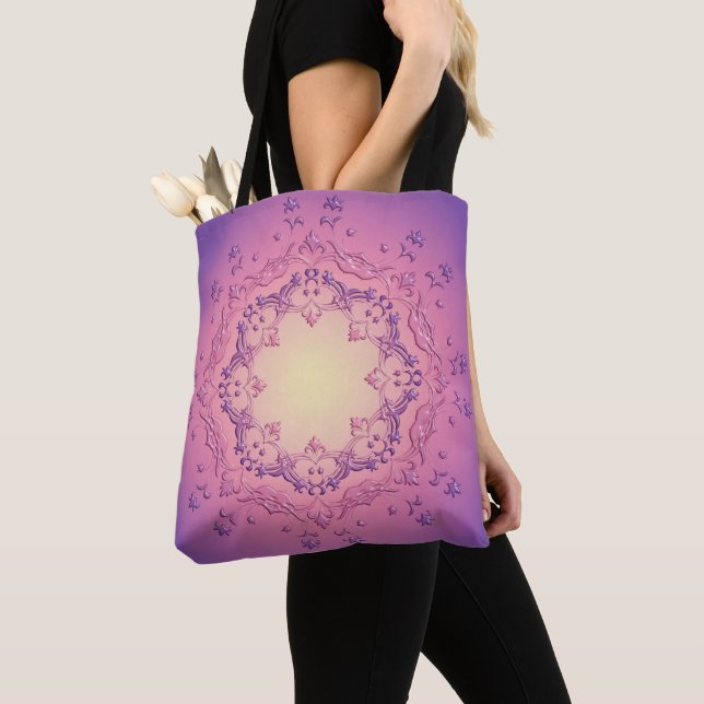 Bolso De Tela Mandala floral étnica (Detalle)