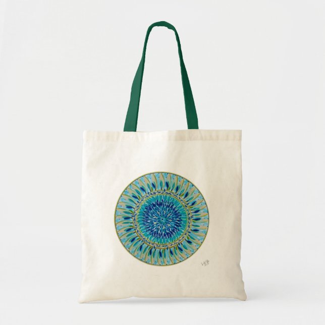 Bolso De Tela Mandala Harmonia Oceânica (Frente)