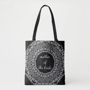 Bolso De Tela Mandala Lace Madre de la novia Boda Swirl