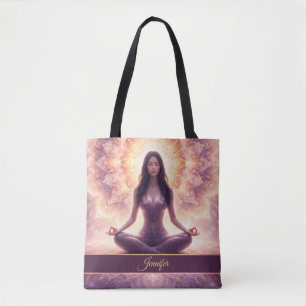 Bolso De Tela Mandalá Meditación Mujer Nombre Personalizado Bril