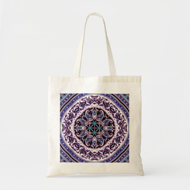 Bolso De Tela Mandala púrpura (Frente)