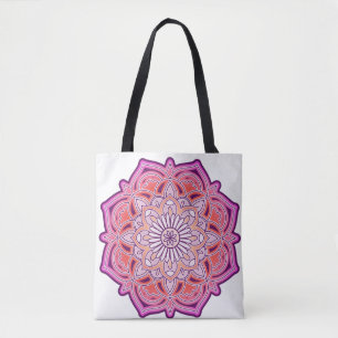 Bolso De Tela Mandala rosada