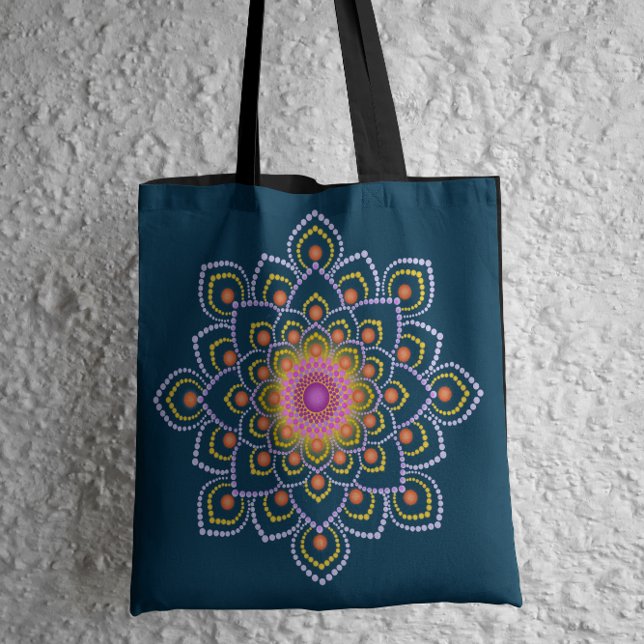 Bolso De Tela Mandala simple y colorida (Subido por el creador)