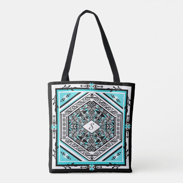 Bolso De Tela Mandala Tribal Nouveau (Reverso)