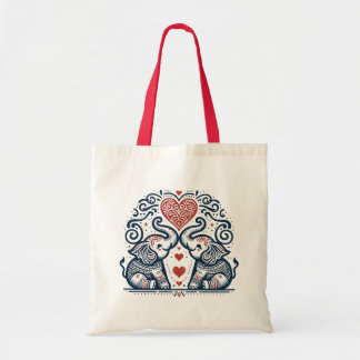 Bolso De Tela Mandalas de Elefantes Amor