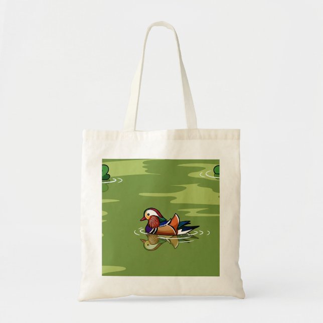 Bolso De Tela Mandarin Duck up close tote bag (Frente)