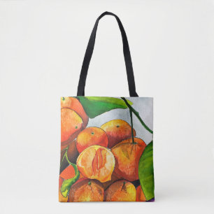 Bolso De Tela Mandarín naranja arte de la fruta acuática