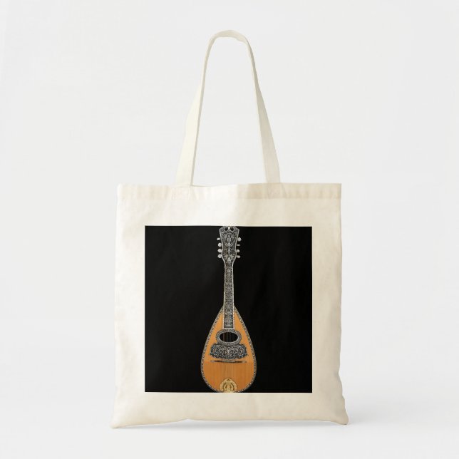 Bolso De Tela Mandolin Lover String Instrument Bluegrass Music (Frente)