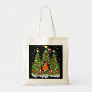 Bolso De Tela Mandolin Lover Xmas enciende Santa Mandolin Christ