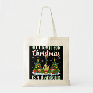 Bolso De Tela Mandolin Lover Xmas Iluminando Santa Todo Lo Que Q