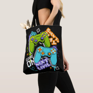Bolso De Tela Mandos de juego Graffiti Gaming Nacido Para Jugar