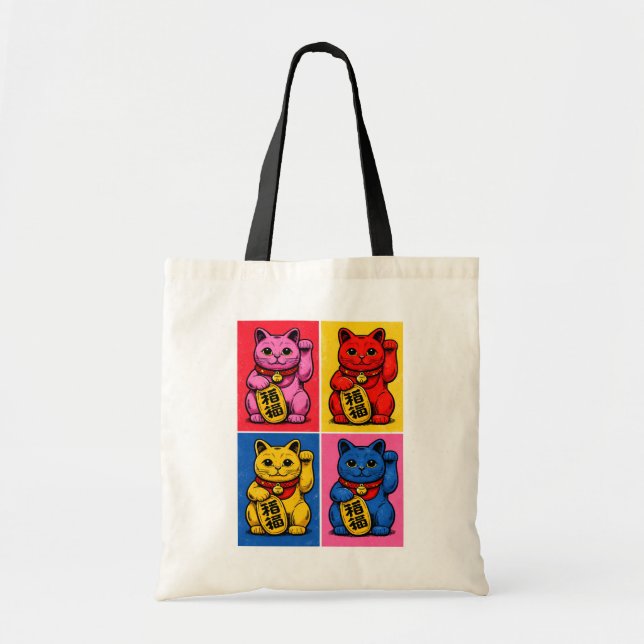 Bolso De Tela Maneki Neko (Frente)