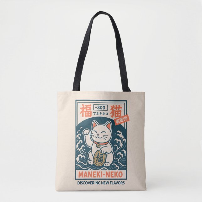Bolso De Tela Maneki-Neko (Anverso)