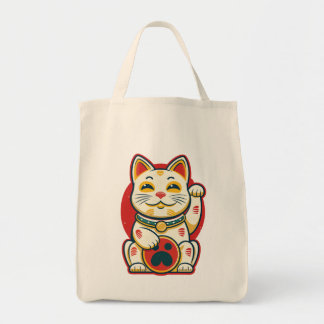 Bolso De Tela Maneki Neko - Gato afortunado