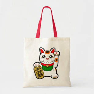 Bolso De Tela Maneki Neko: Gato afortunado japonés