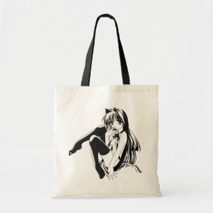 Bolso De Tela Manga, Neko Catgirl Furry Kawaii Loli