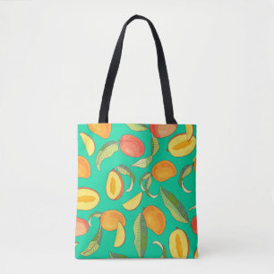 Bolso De Tela Mango Medley: Patrón de fruta tropical